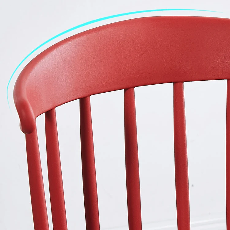 Plastic Scandinavische bijzetstoel met Windsor-achterkant, binnen-buitenstoel Clearhalo