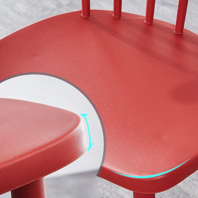 Plastic Scandinavische bijzetstoel met Windsor-achterkant, binnen-buitenstoel Clearhalo