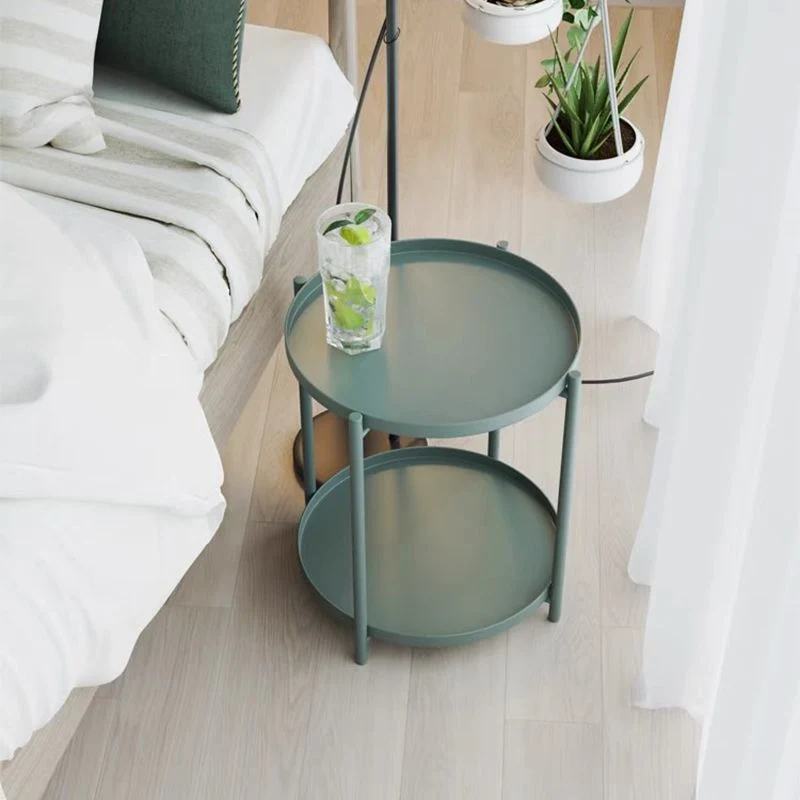 4 poten Basisontwerp Ijzer Materiaal Groen/wit/zwart/geel Bijzettafel Ronde bijzettafel Clearhalo