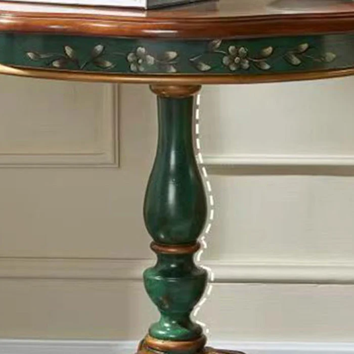 Ronde massief houten tafel traditionele stijl met bijzettafel met 3 poten Clearhalo