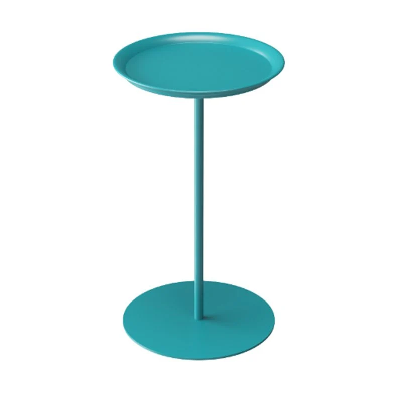 Ronde metalen tafel met voetstuk en bijzettafel middeleeuwse moderne stijl Clearhalo