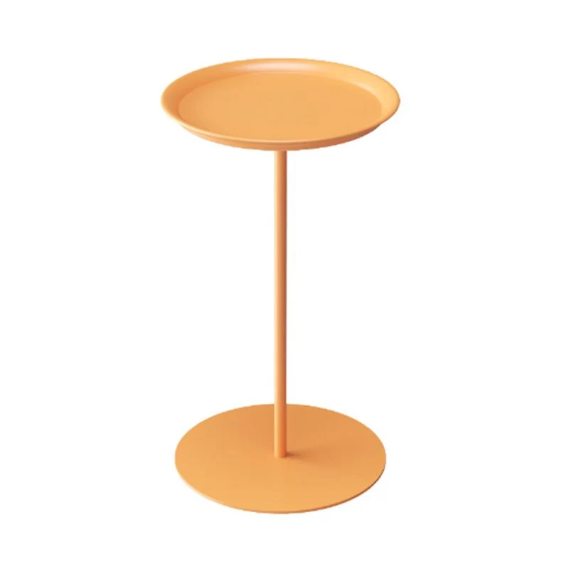 Ronde metalen tafel met voetstuk en bijzettafel middeleeuwse moderne stijl Clearhalo
