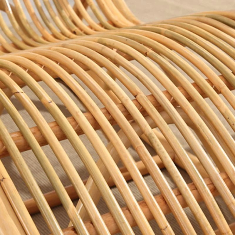 Rotan antieke schommelstoel 27,6" x 66,9" x 35,4" schommelstoel hoge rug voor woonkamer Clearhalo