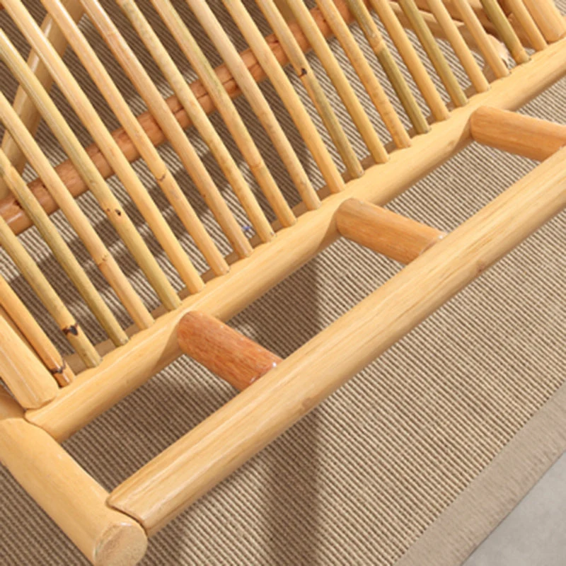 Rotan antieke schommelstoel 27,6" x 66,9" x 35,4" schommelstoel hoge rug voor woonkamer Clearhalo