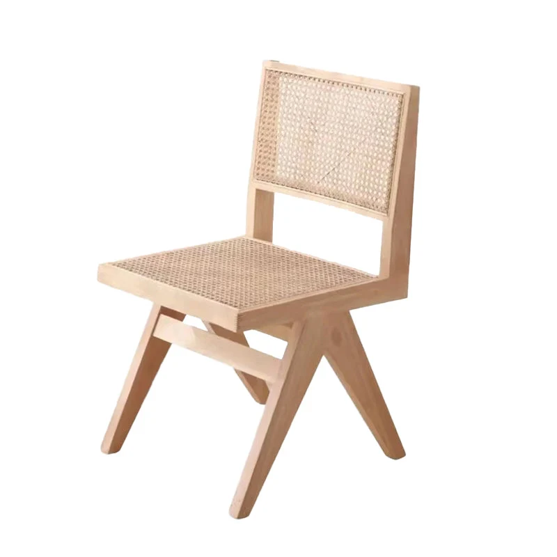 Rubberwood massief houten eetkamerstoel Eetkamerstoel met open rug voor eetkamer Clearhalo