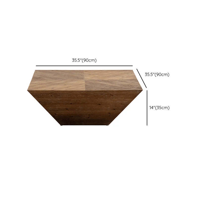Rustieke hoektafel massief hout bruin accent bijzettafel voor woonkamer Clearhalo