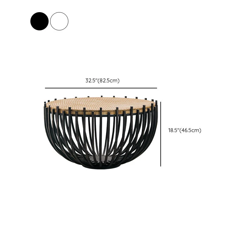 Rustieke massief houten bijzettafel, ronde accentbijzettafel verweerde afwerking Clearhalo