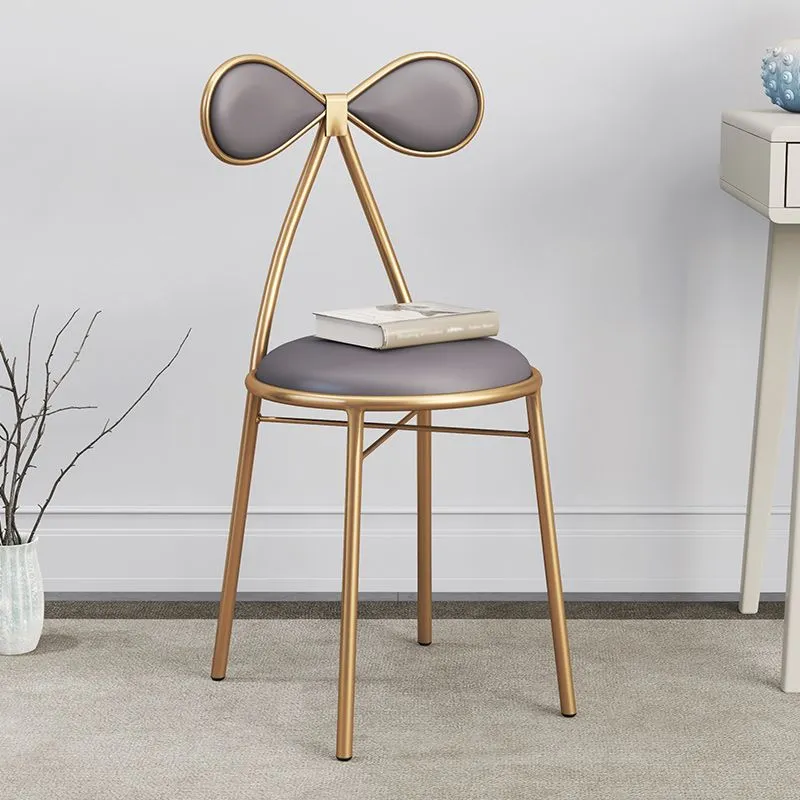 Scandinavisch design armloze bijzetstoel lederen eetkamerstoel met open rug Clearhalo
