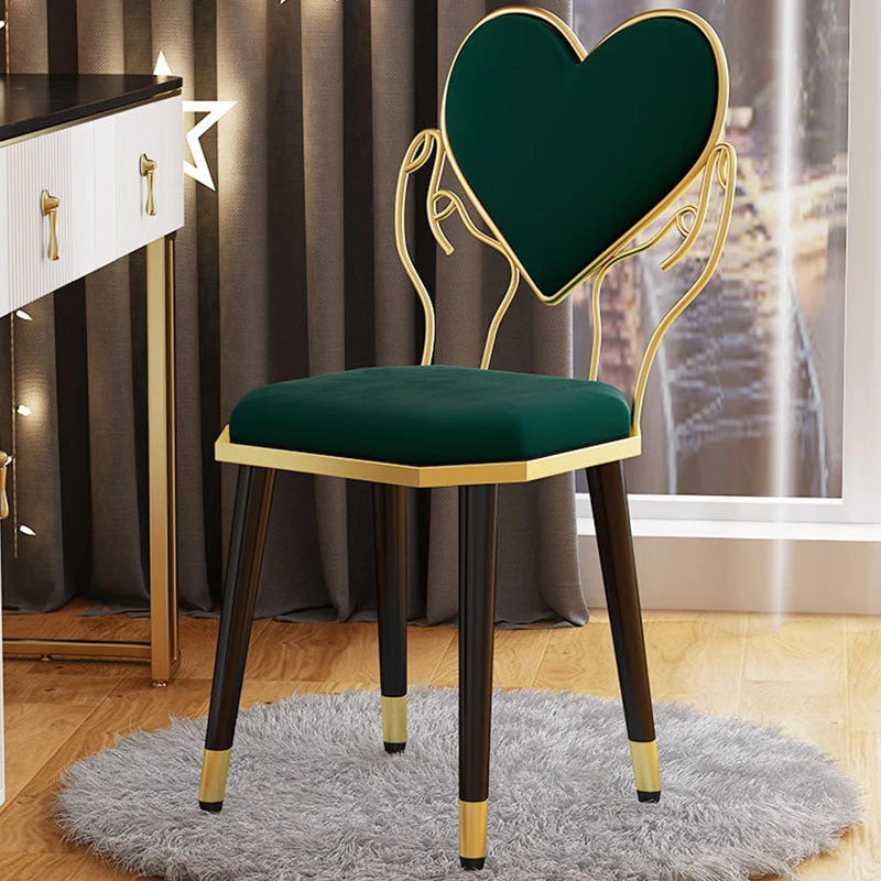 Scandinavisch design eetkamerstoelen met open rug en stoffen eetkamerstoelen Clearhalo