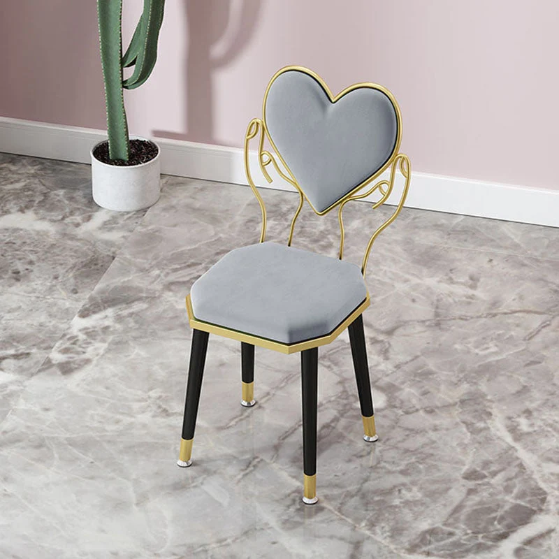 Scandinavisch design eetkamerstoelen met open rug en stoffen eetkamerstoelen Clearhalo