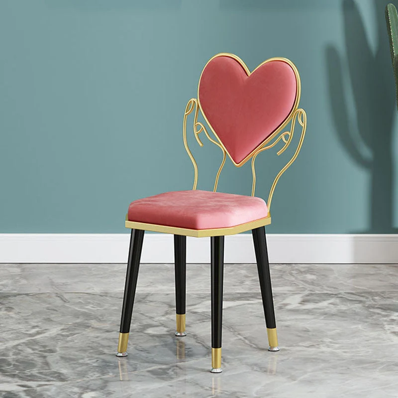 Scandinavisch design eetkamerstoelen met open rug en stoffen eetkamerstoelen Clearhalo