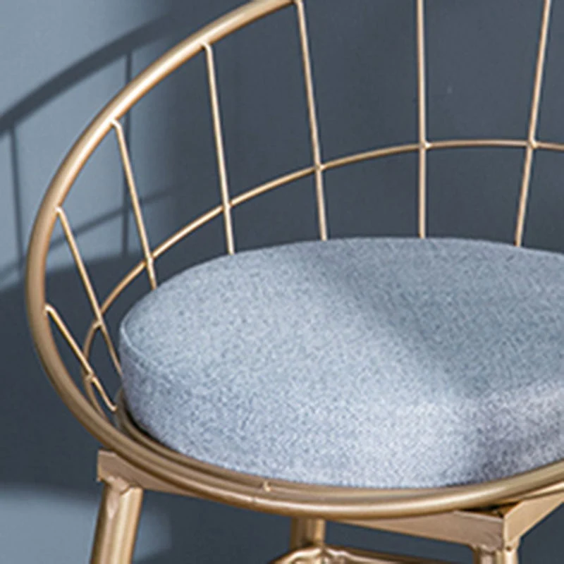 Scandinavisch design emmer-tegenkruk voor thuis Gestoffeerde barkrukken met metalen voet Clearhalo