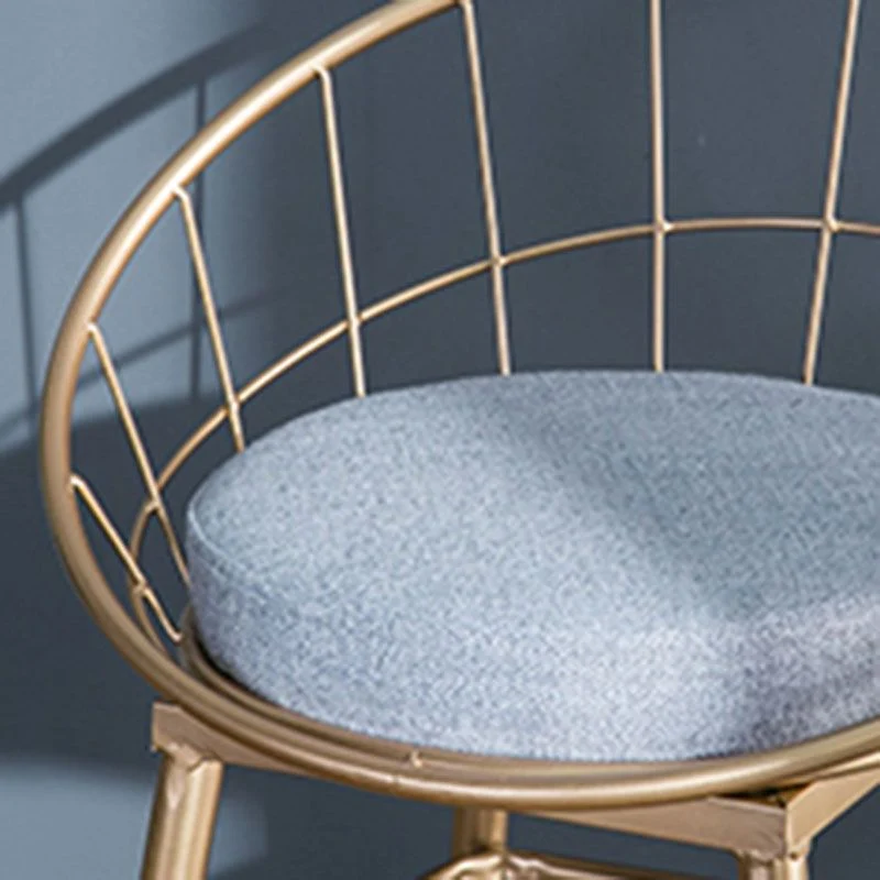 Scandinavisch design emmer-tegenkruk voor thuis Gestoffeerde barkrukken met metalen voet Clearhalo