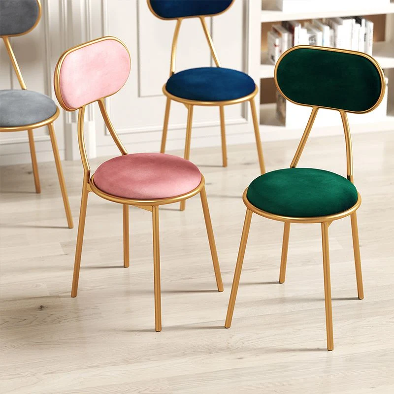 Scandinavisch design stapelbare zijstoelen met open achterkant en gestoffeerde zijstoel Clearhalo