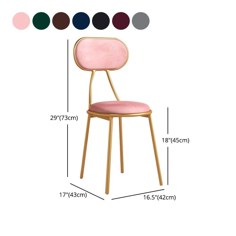 Scandinavisch design stapelbare zijstoelen met open achterkant en gestoffeerde zijstoel Clearhalo