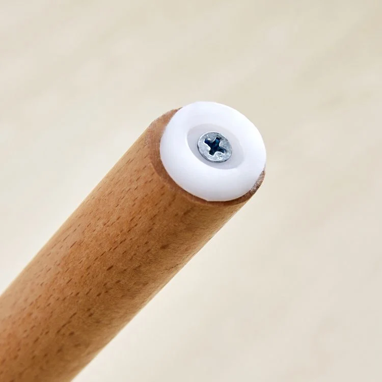 Scandinavische armloze barkrukken Kunststof barkruk met lage rugleuning en 4 beukenhouten poten Clearhalo