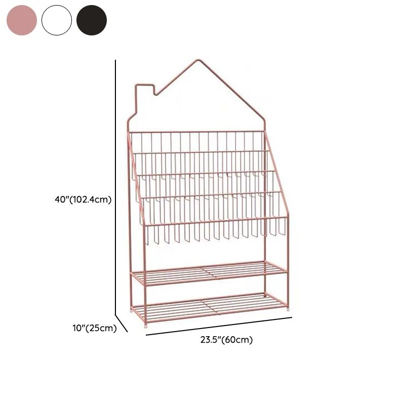 Scandinavische boekenplank met gesloten achterkant, metalen boekenkast met planken Clearhalo