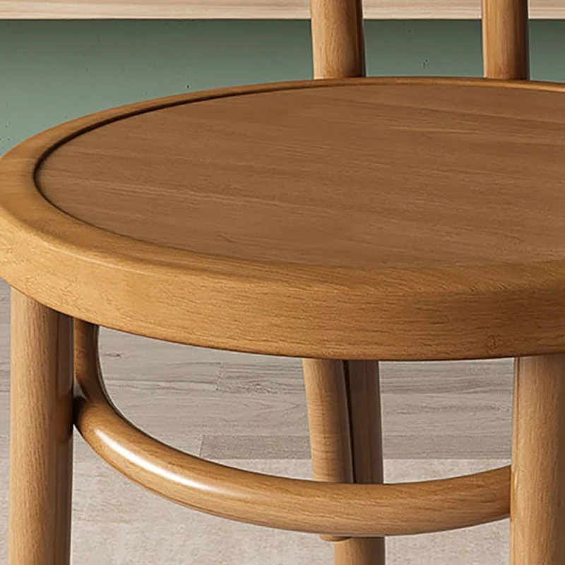 Scandinavische eetkamerstoel zonder armleuning, houten Windsor eetkamerstoel met rugleuning Clearhalo