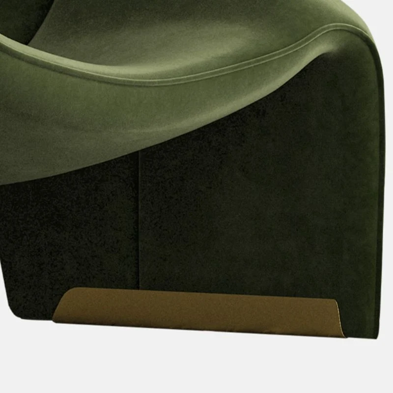 Scandinavische fauteuil met effen kleur en schuine armleuningen met vaste rugleuning en accentfauteuil Clearhalo