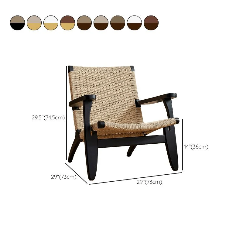 Scandinavische fauteuil met houten accent Accentfauteuil met massief houten frame Clearhalo