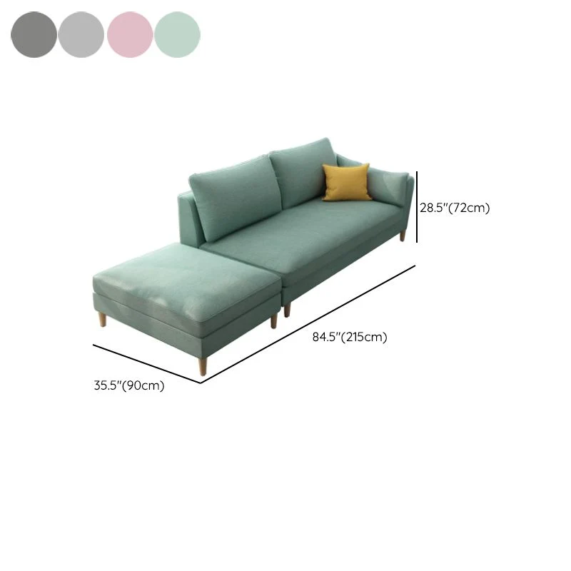 Scandinavische gestoffeerde loungestoel met vierkante armen Chaise voor woonkamer Clearhalo