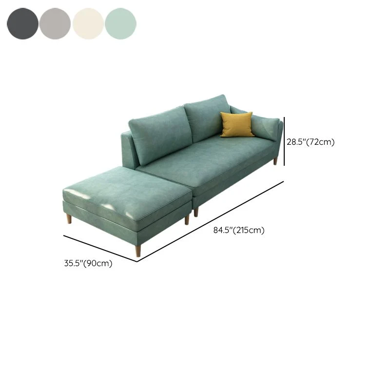 Scandinavische gestoffeerde loungestoel met vierkante armen Chaise voor woonkamer Clearhalo