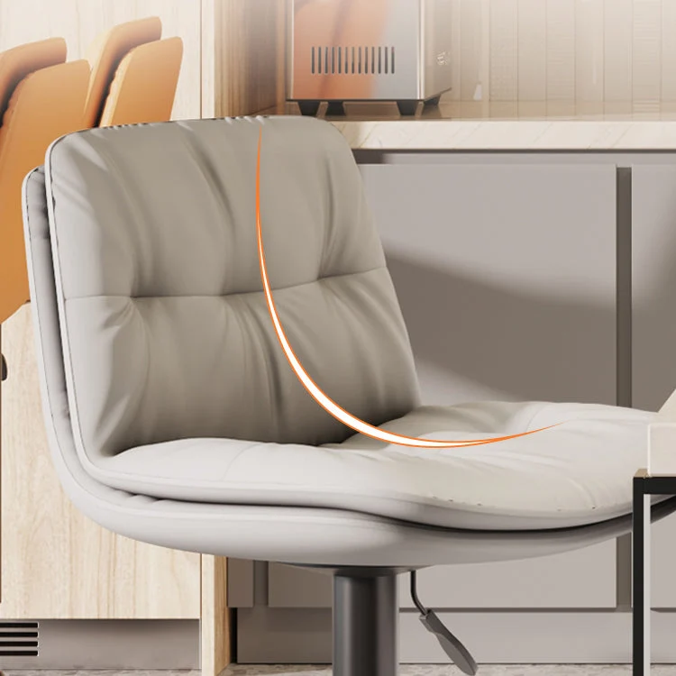 Scandinavische hoogte verstelbare barkruk, met leer beklede barkruk Clearhalo