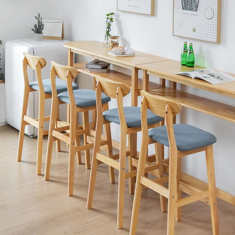 Scandinavische koffieshop armloze kruk, matte afwerking, gestoffeerde barkrukken Clearhalo