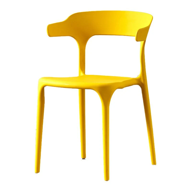 Scandinavische kunststof keuken eetkamer fauteuil stoel met open rug Clearhalo