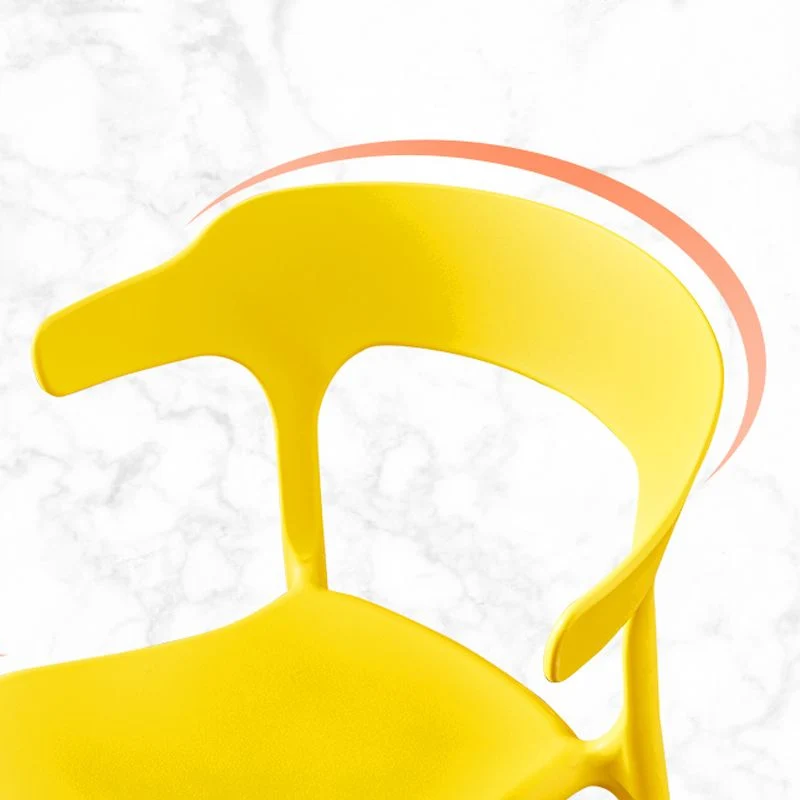 Scandinavische kunststof keuken eetkamer fauteuil stoel met open rug Clearhalo