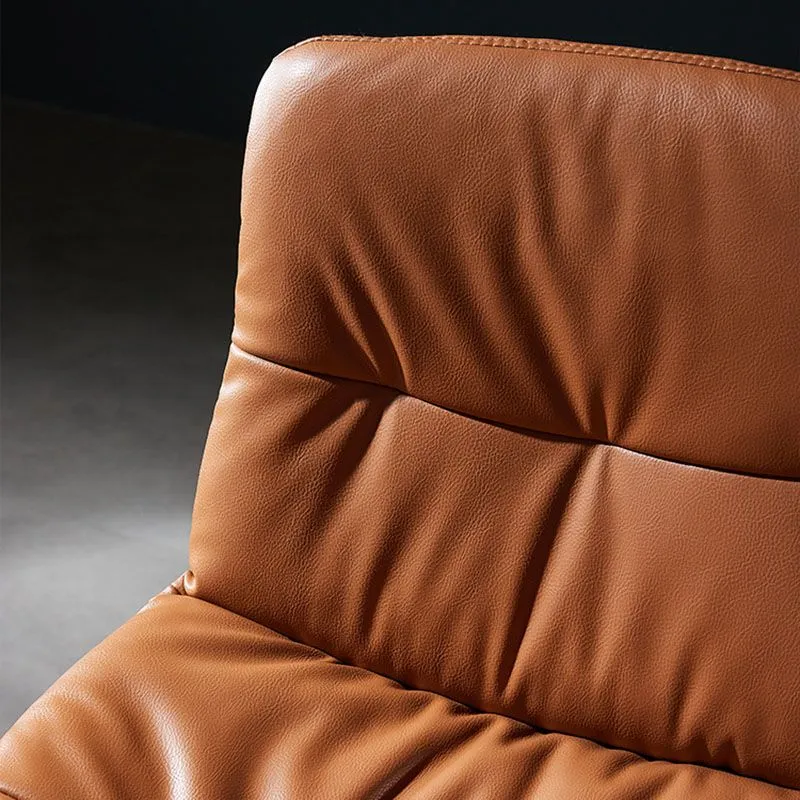 Scandinavische lederen barkruk met matte afwerking, restaurant gestoffeerde kruk Clearhalo