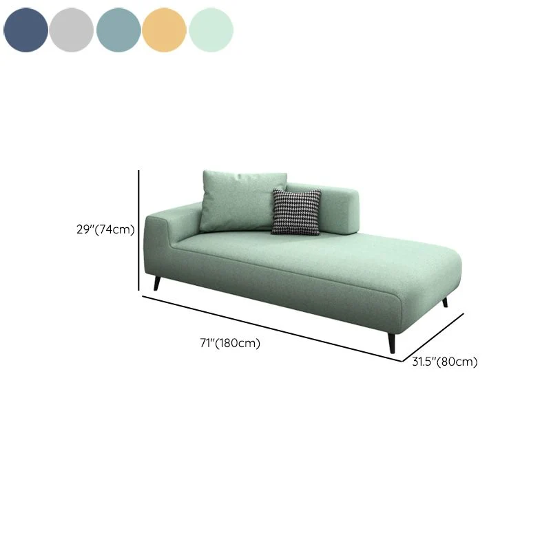 Scandinavische linnenmix-accentstoel met één armleuning, extra grote loungestoel Clearhalo