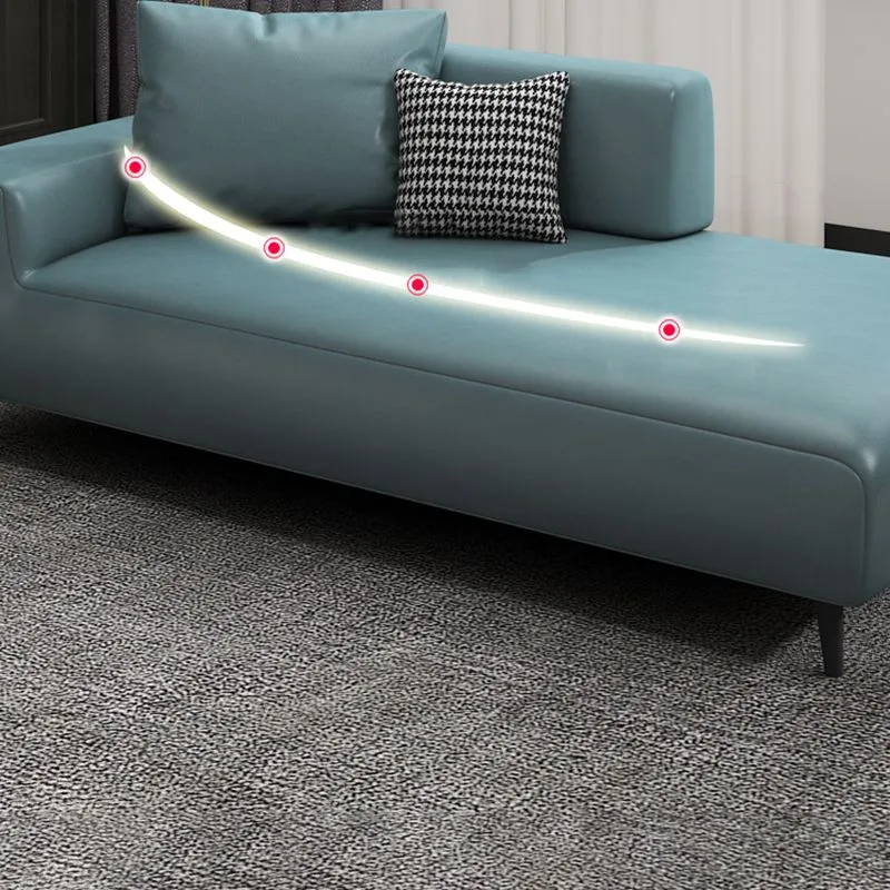 Scandinavische linnenmix-accentstoel met één armleuning, extra grote loungestoel Clearhalo