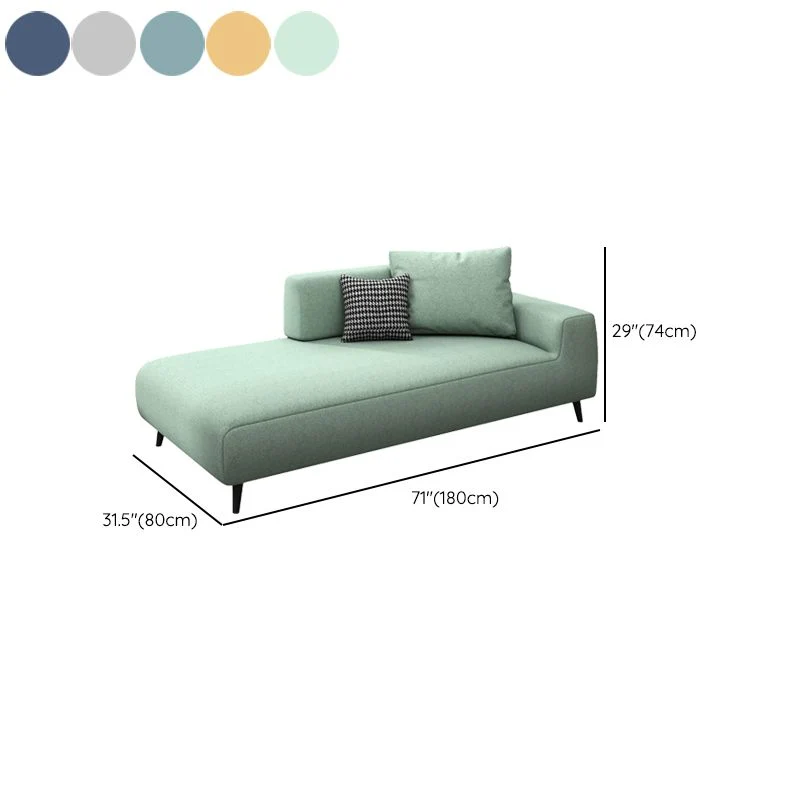 Scandinavische linnenmix-accentstoel met één armleuning, extra grote loungestoel Clearhalo