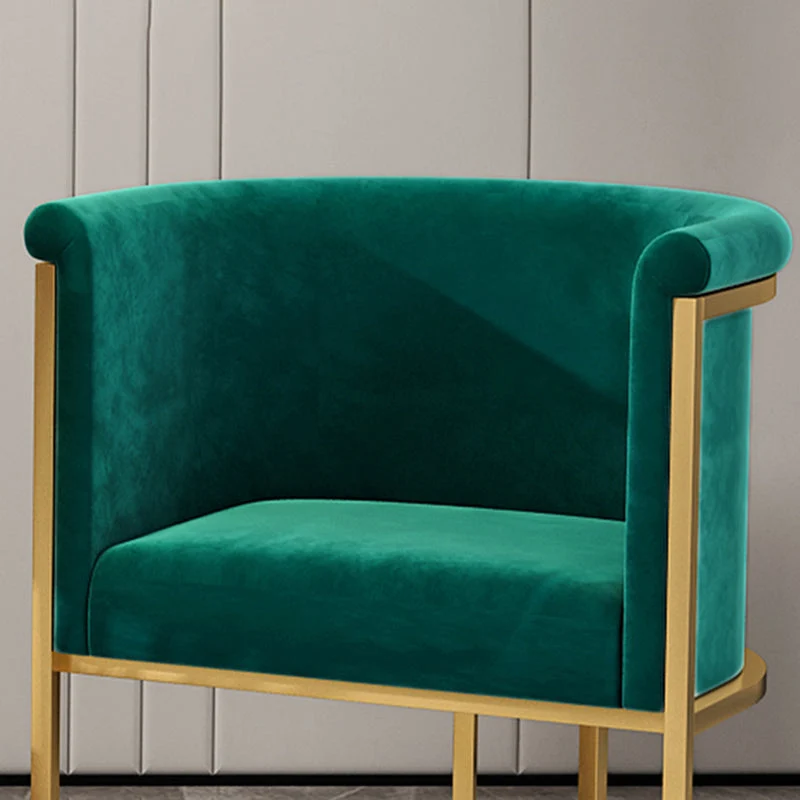 Scandinavische luxe stoffen eetkamerstoel Armloze stoel met stevige rugleuning Clearhalo