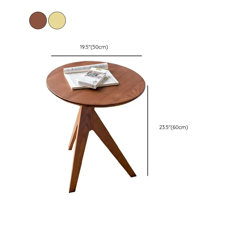 Scandinavische massief houten bijzettafel, hoektafel voor woonkamer Clearhalo
