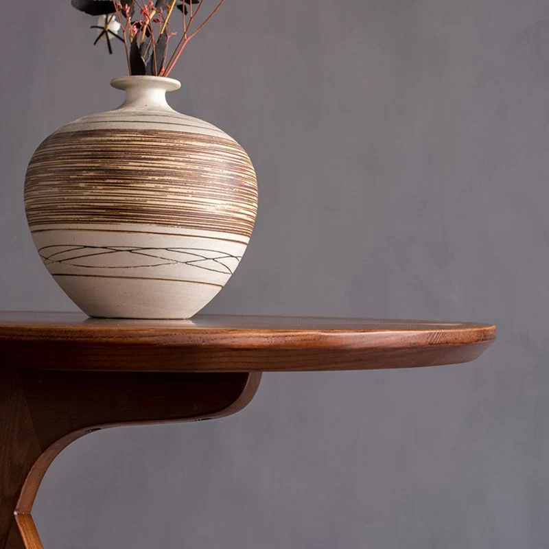 Scandinavische massief houten bijzettafel, hoektafel voor woonkamer Clearhalo
