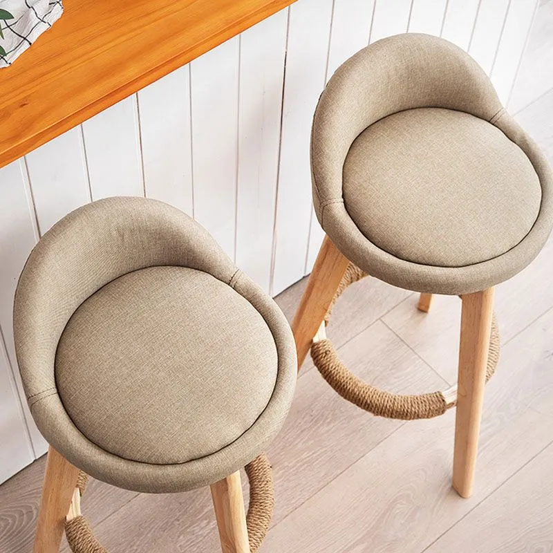 Scandinavische matte afwerking gestoffeerde barkrukken Home voetensteunkruk Clearhalo