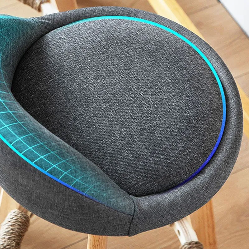 Scandinavische matte afwerking gestoffeerde barkrukken Home voetensteunkruk Clearhalo