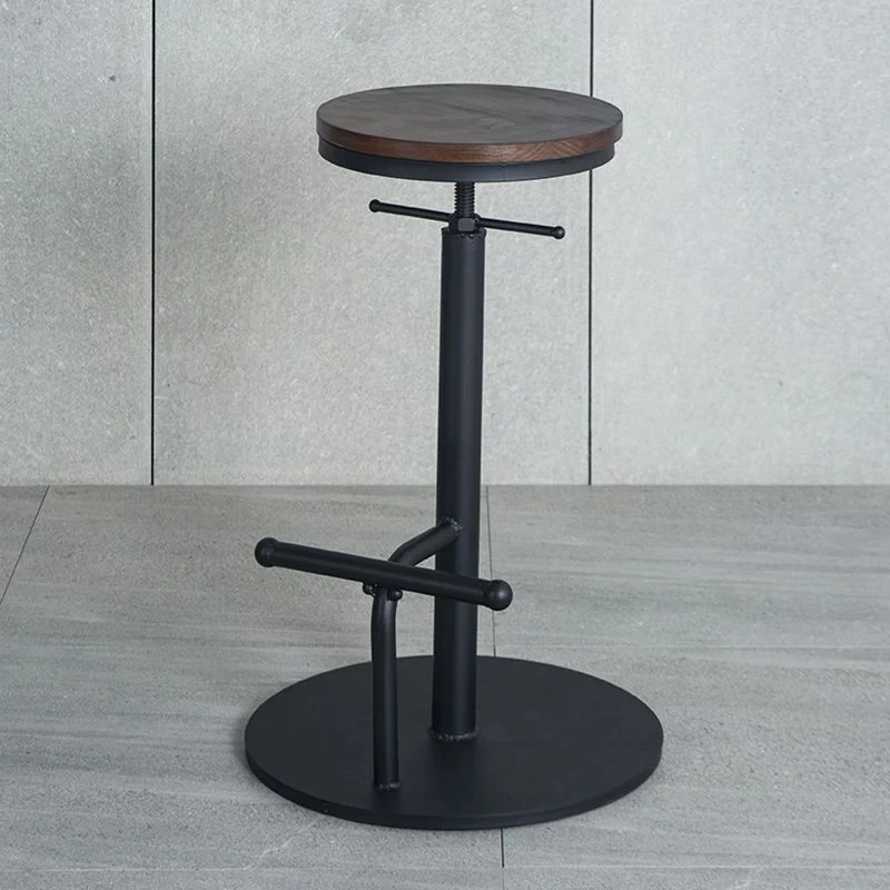 Scandinavische metalen barkruk van kunstleer met 4 poten matte afwerking Clearhalo