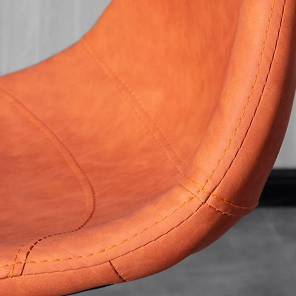 Scandinavische metalen kruk, kunstleer gestoffeerde toonbankkruk met matte afwerking voor binnen Clearhalo