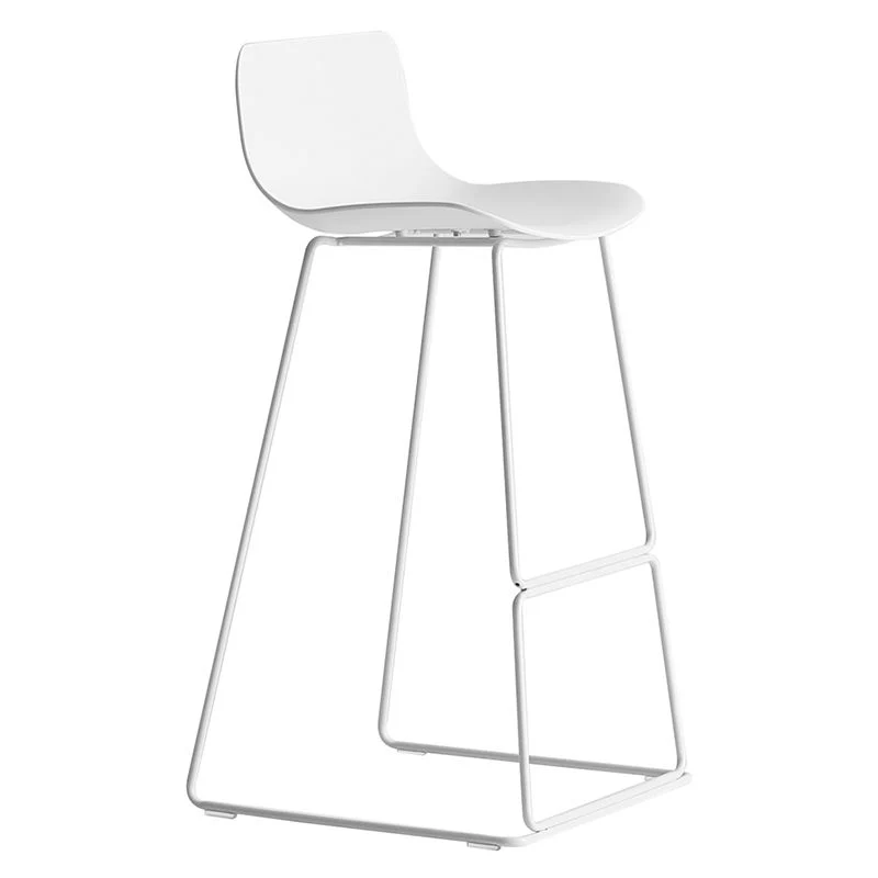 Scandinavische tegenkruk met lage rugleuning, kunststof armloze tegenstoel Clearhalo