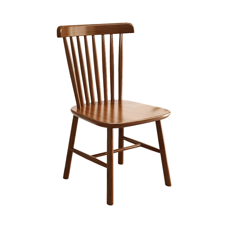 Solid Wood Dining Chair Industrial Style Windsor Back Side Chair Clearhalo