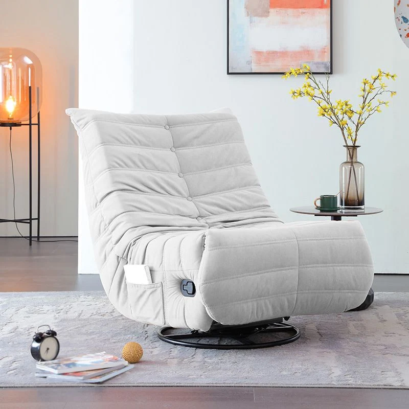 Standaard fauteuil met metalen frame, draaibare schommelstoel met effen kleur Clearhalo