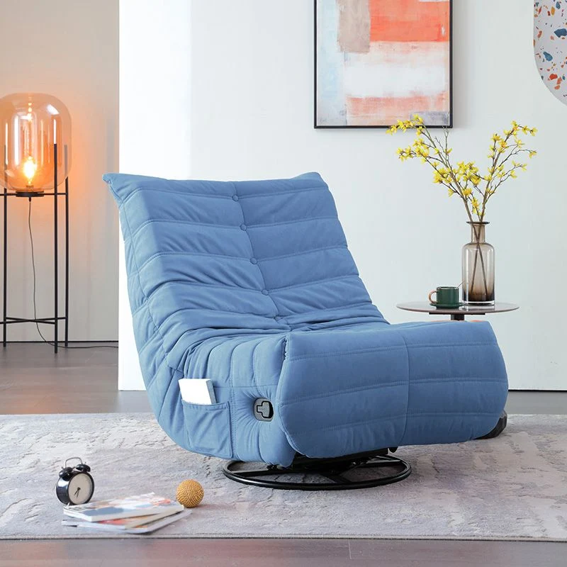 Standaard fauteuil met metalen frame, draaibare schommelstoel met effen kleur Clearhalo