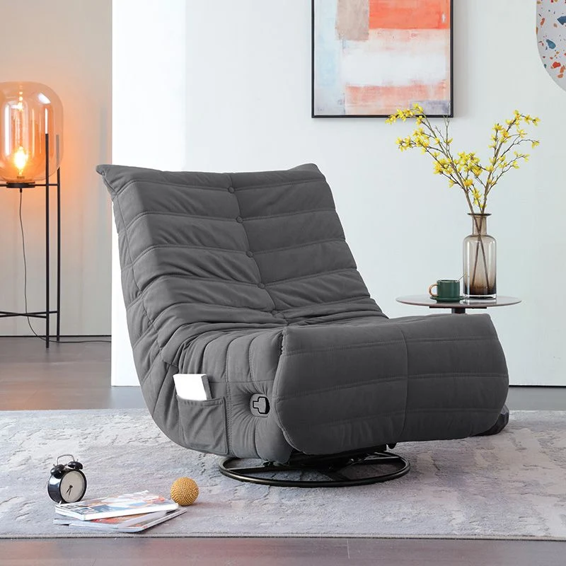 Standaard fauteuil met metalen frame, draaibare schommelstoel met effen kleur Clearhalo