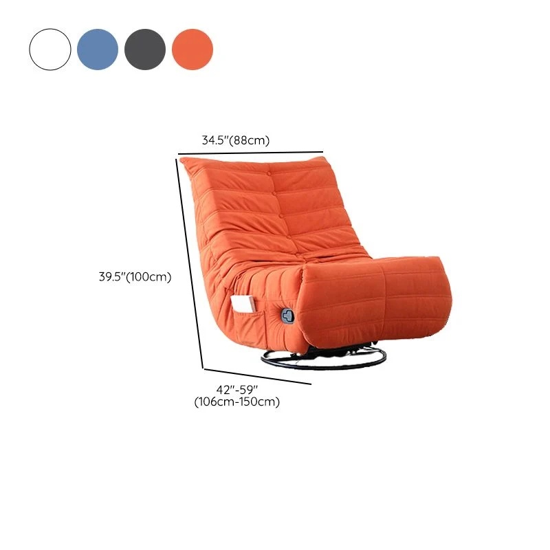 Standaard fauteuil met metalen frame, draaibare schommelstoel met effen kleur Clearhalo