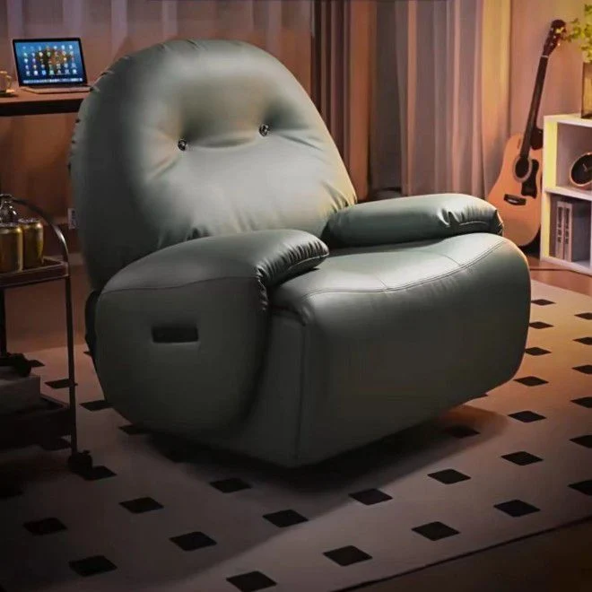 Standaard fauteuil van kunstleer, massagefauteuils met drukknop en opbergruimte Clearhalo