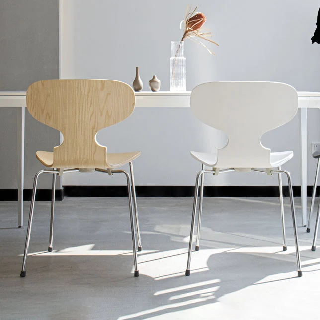 Stapelbare armloze eetkamerstoelen Moderne eetkamerstoel met lage rugleuning Clearhalo