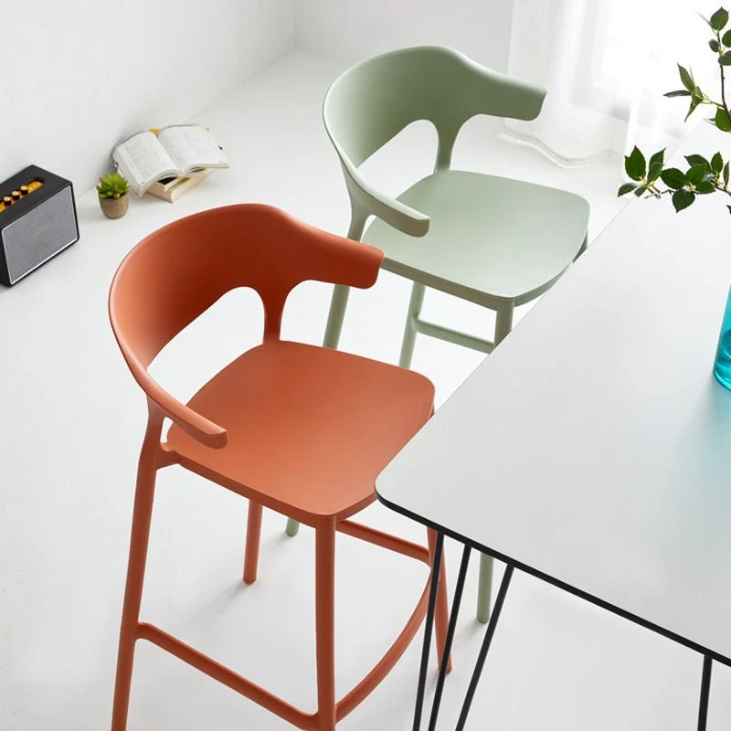 Stapelbare kunststof binnenkrukken Barkrukken Scandinavische stijl met lage rugleuning Clearhalo